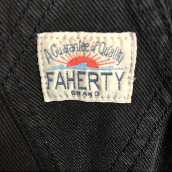 FAHERTY black organic cotton overalls. Women’s size large. Straight leg. - Picture 2 of 6